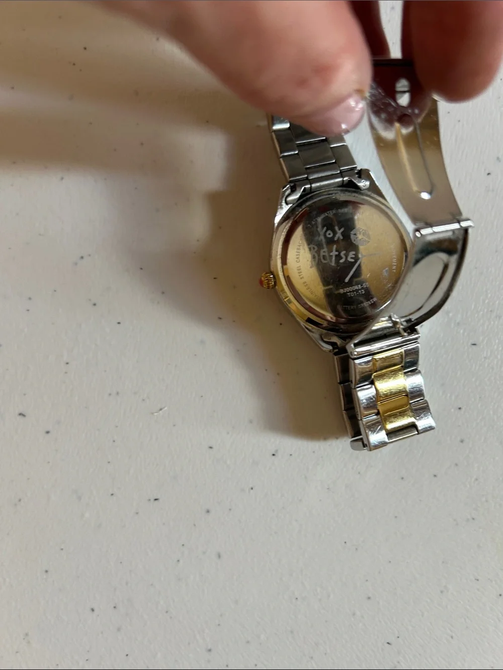 Betsey Johnson Two-Tone Crystal Accent Women's Watch - Silver & Gold